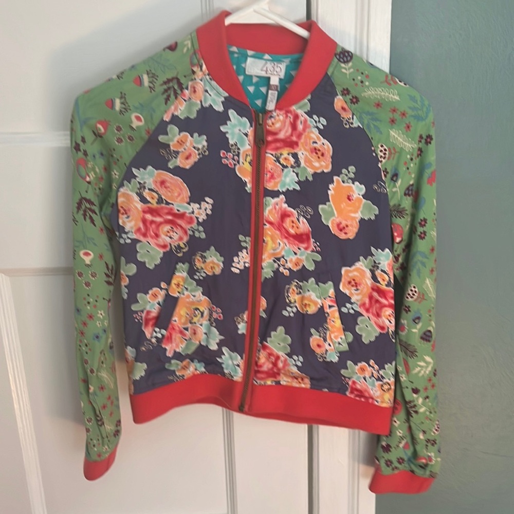 Matilda Jane Girls Floral Bomber Jacket